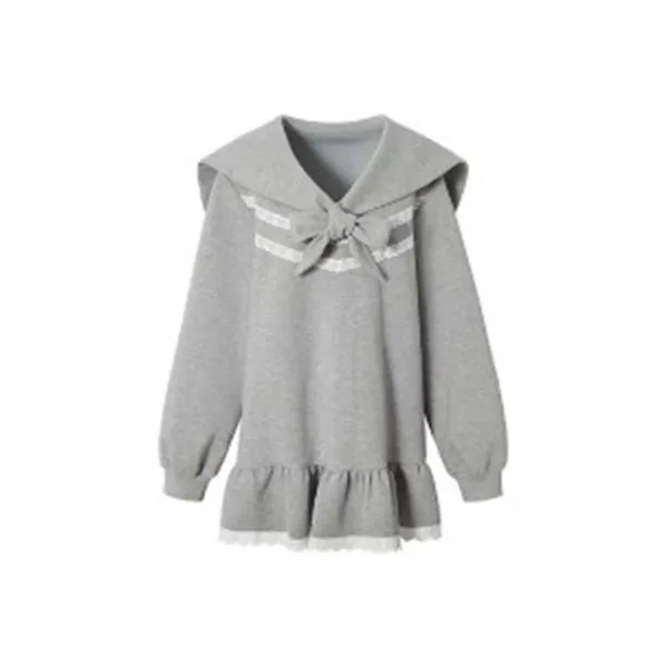 BDGU Long Sleeved Dress Women's Gray-0