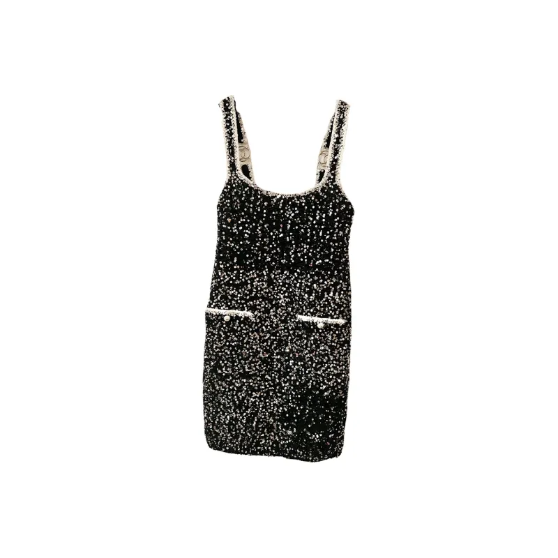 CHANEL Slip Dress Women's Black-0