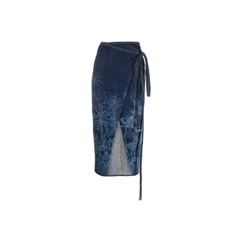 Alanui Tie-Dyed Front Slit Skirt