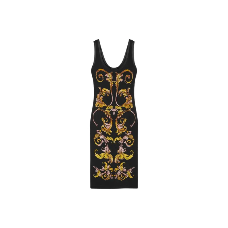 VERSACE Baroque Print Midi Dress-0