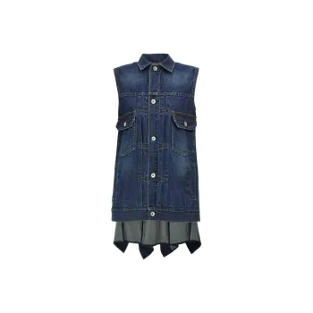 Sacai Sleeveless Dress Women's Blue