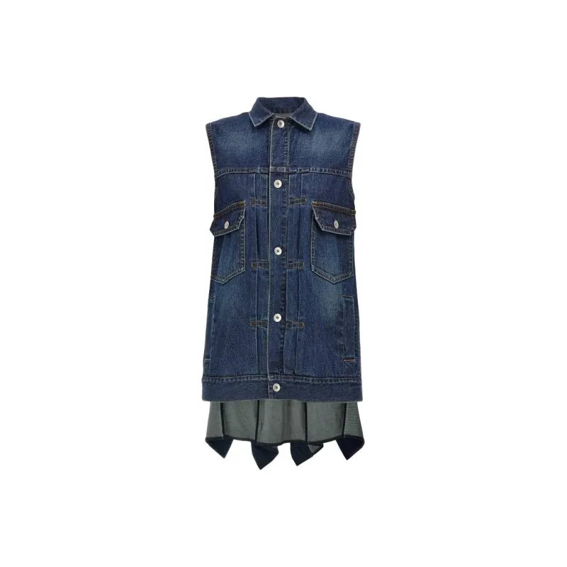 Sacai Sleeveless Dress Women's Blue-0