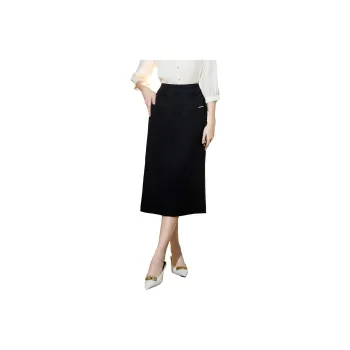 SMEN Casual Long Skirts Women's Black