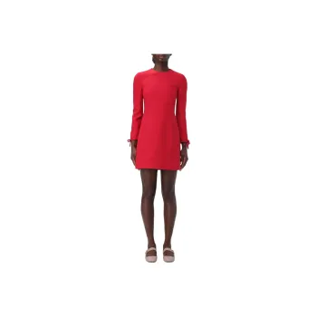 Valentino Long Sleeved Dresses Women's Red