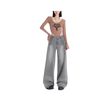 YINLEI Jeans Women's Light Gray