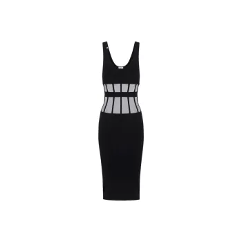 Elisabetta Franchi Corset cuts Midi Dress
