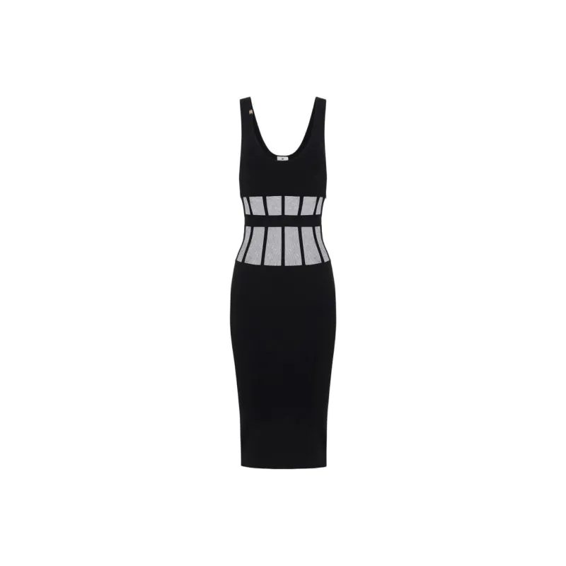 Elisabetta Franchi Corset cuts Midi Dress-0