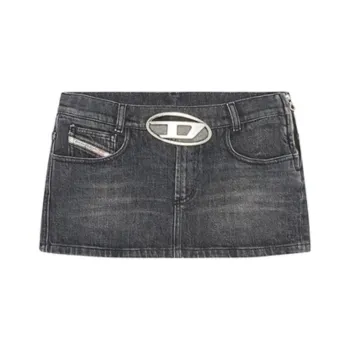 DIESEL De Ron S2 Low rise Denim Miniskirt