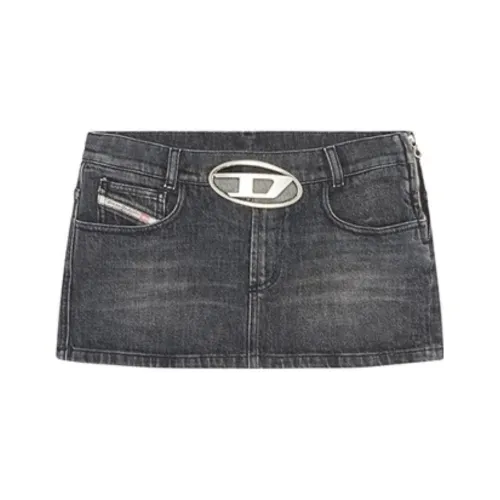 DIESEL De Ron S2 Low rise Denim Miniskirt