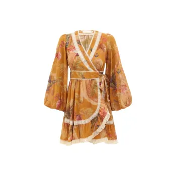 Zimmermann SS25 Long Sleeved Dress Women's Yellow