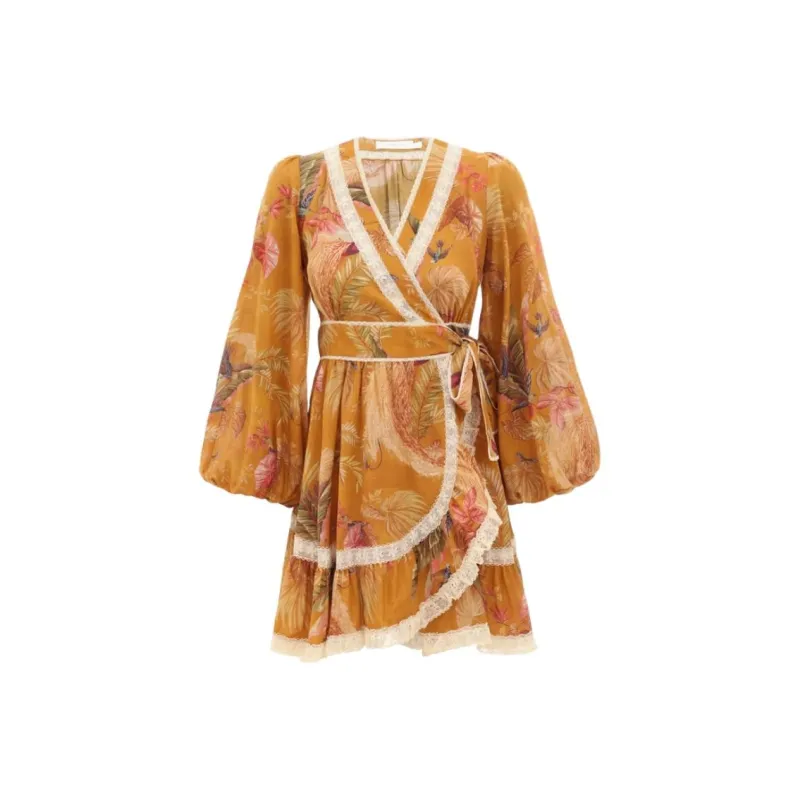 Zimmermann SS25 Long Sleeved Dress Women's Yellow-0