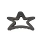 Five-Pointed Star Matte Shark Clip 1 Pc (Dark Coffee)