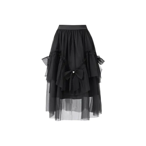 Misi Camii Casual Long Skirts Women's Black