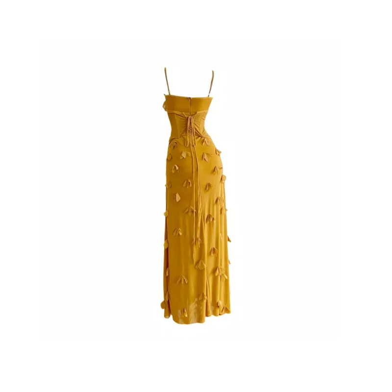 YGPRW Slip Dresses Women's Orange-1