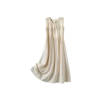 IHIMI Sleeveless Dress Women's Ecru