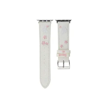 KVZUVUU Watch Band Apple Compatibility Embroidery, Leather Material