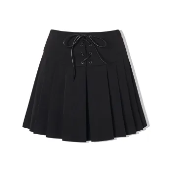 LA CRAWFISH Casual Short Skirts Women's Heart Black