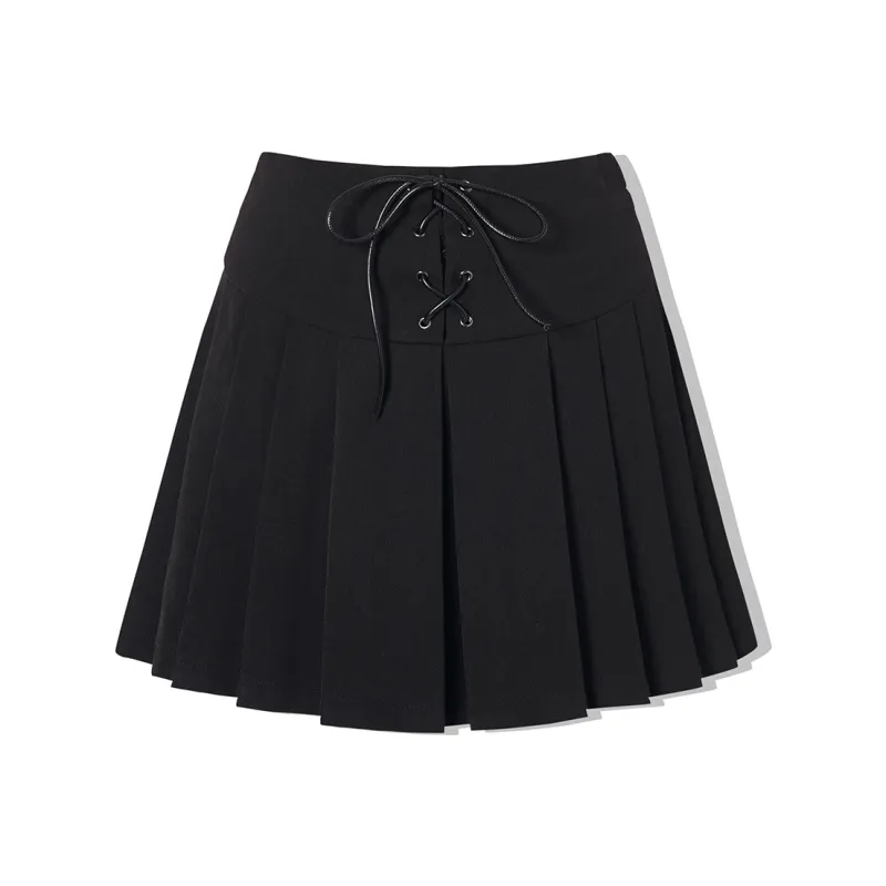 LA CRAWFISH Casual Short Skirts Women's Heart Black-0
