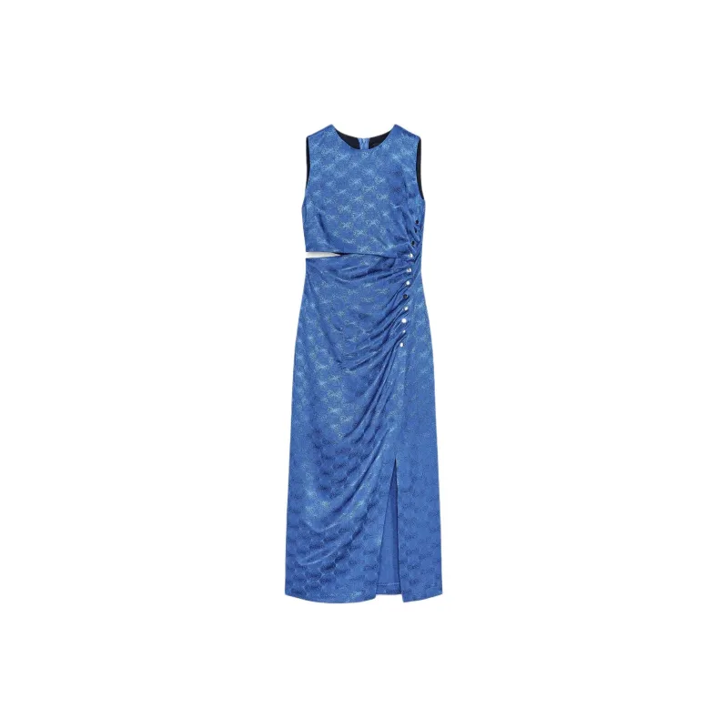 ZARA Sleeveless Dress Women's Dark Blue-0