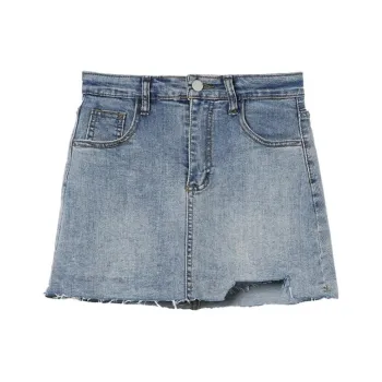 A head of Agua Denim Short Skirts Women's Blue