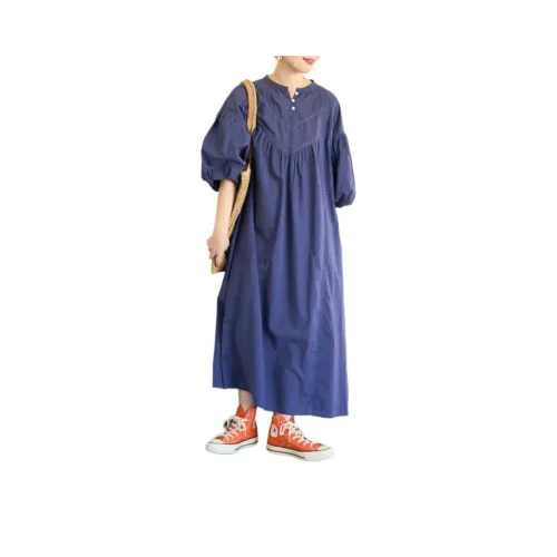 FREAK'S STORE Long Sleeved Dress Women's Marine Blue