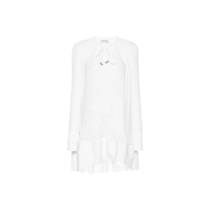 Lanvin Pleated Mini Dress-0