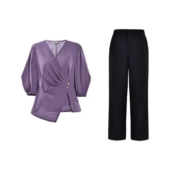 DIFFIE RIEGER Casual Suit Women's Purple
