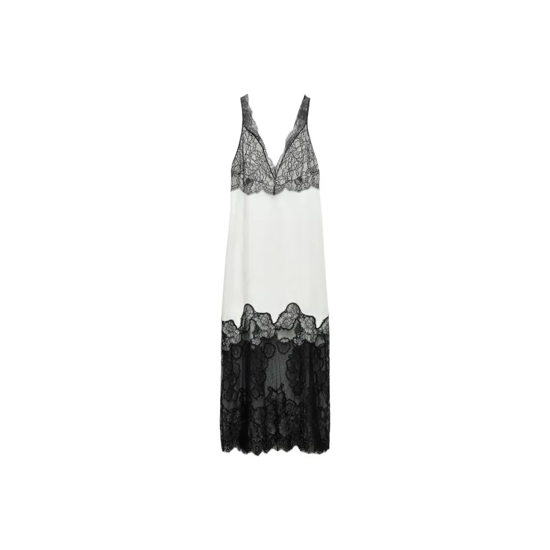 ZARA Slip Dresses Women's White-0