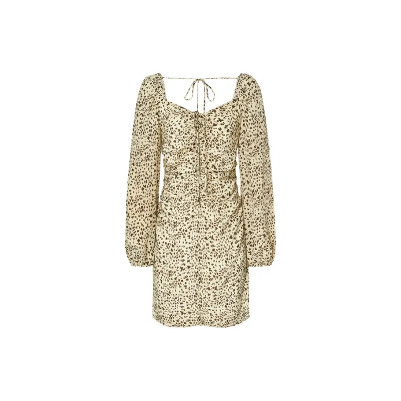 MOCO Long Sleeved Dresses Women's Multicolor Leopard Print-0