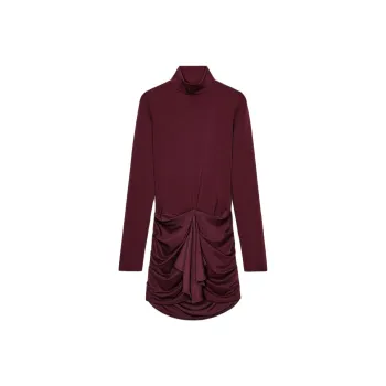 ZARA Long Sleeved Dresses Women's Burgundy