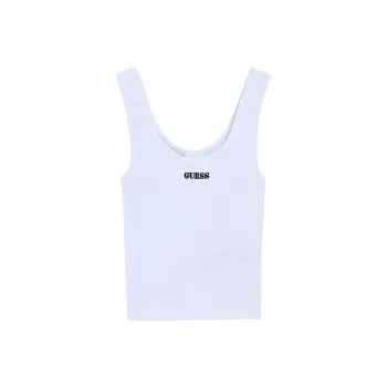 GUESS Sleeveless Sports Shirts Women's White