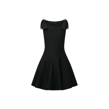 LOUIS VUITTON Button Detail Cocktail Dress