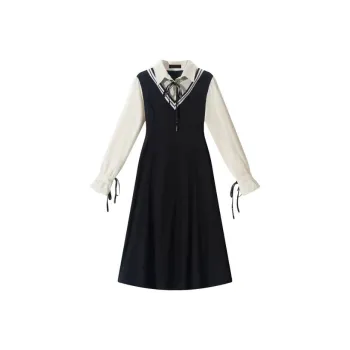 Lookinto Long Sleeved Dresses Women's Black