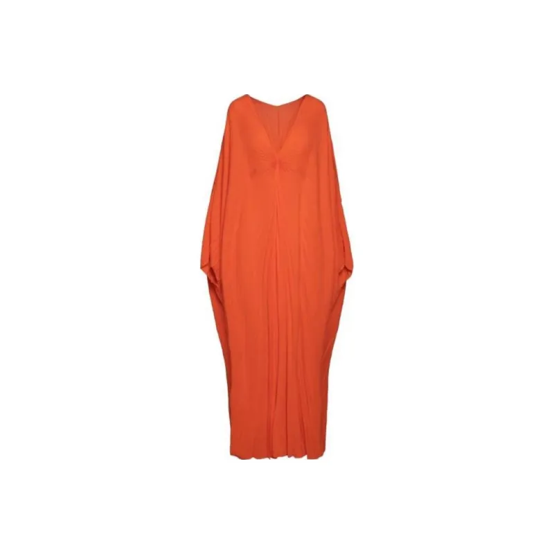 Valentino Long-Sleeved Dresses Women's Orange-0