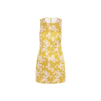 Elisabetta Franchi Printed Duchess Satin Dress