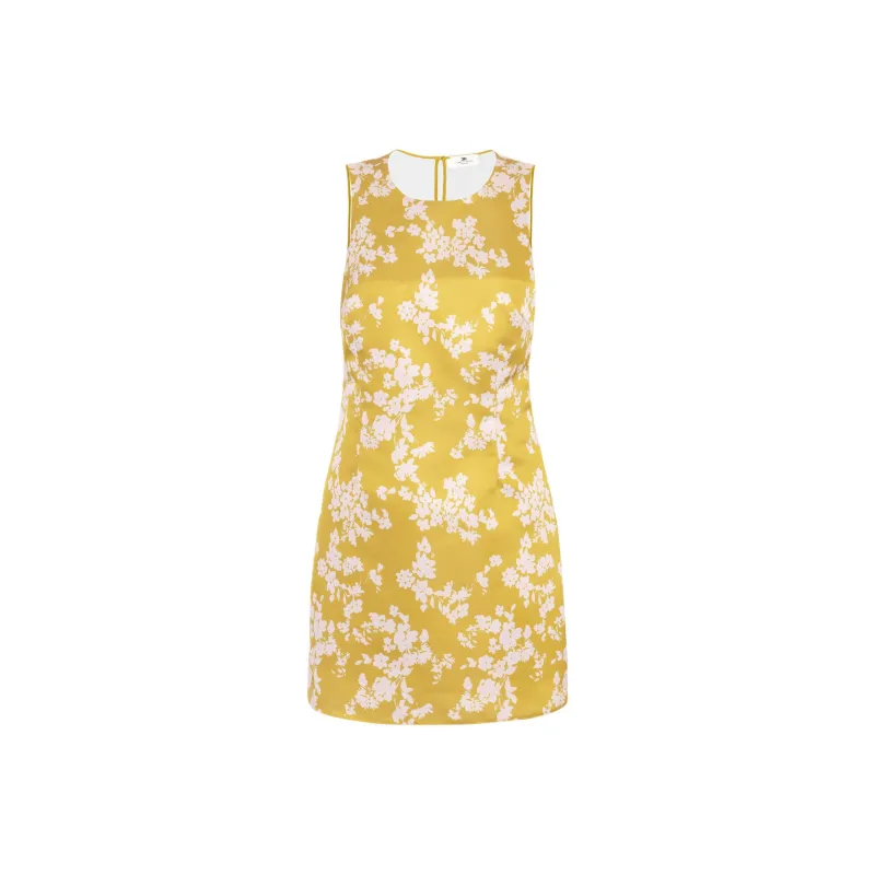 Elisabetta Franchi Printed Duchess Satin Dress-0