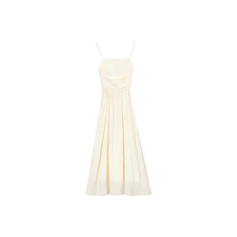 AHDO Slip Dress Women's Beige Apricot-0