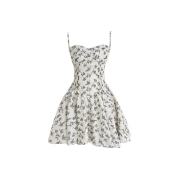 Udon House Slip Dress Women's Blue And White Porcelain