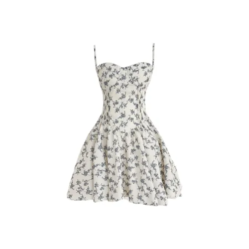 Udon House Slip Dress Women's Blue And White Porcelain