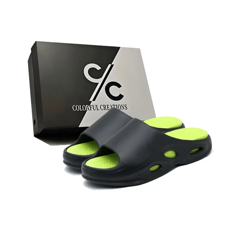 Colorful Creations EVA Quiet, Slip Resistant, Quick Dry Slide Slippers Men's-10