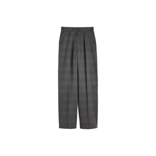 H&M Suit Trouser Women's Dark Gray/checkered