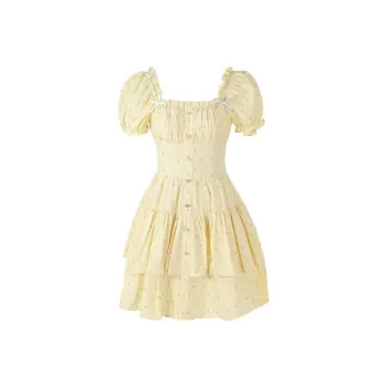Lookinto Slip Dresses Women's Yellow