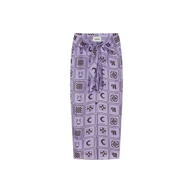 NANUSHKA FW23 NICOLET Casual Long Skirts Women's Light Purple-0