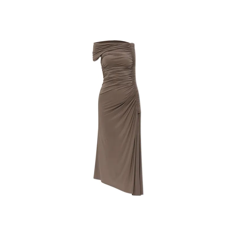 Alaia Draped Asymmetrical Cut Dress-0