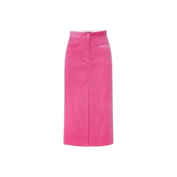 MO&CO Casual Long Skirts Women's Neon Pink