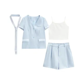 Love To Serve Casual Suit Women's Blue