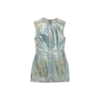 Acne Studios Coated Mini Denim Dress