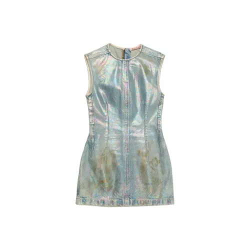 Acne Studios Coated Mini Denim Dress