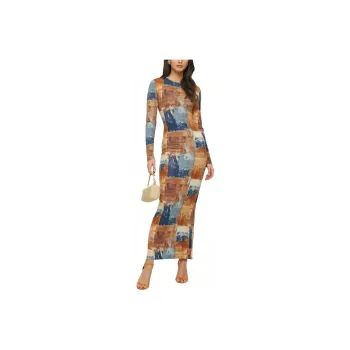 REFORMATION Tommie Knit Dress Long-Sleeved Dresses Women's Multicolor