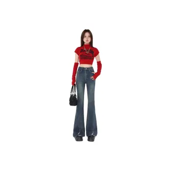 YINLEI Jeans Women's Vintage Blue
